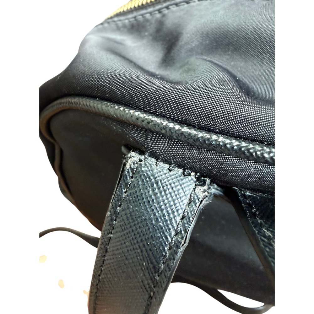 Kate Spade New York Black Nylon Saffiano Leather Backpack Classic with Dust Bag - Picture 6 of 16